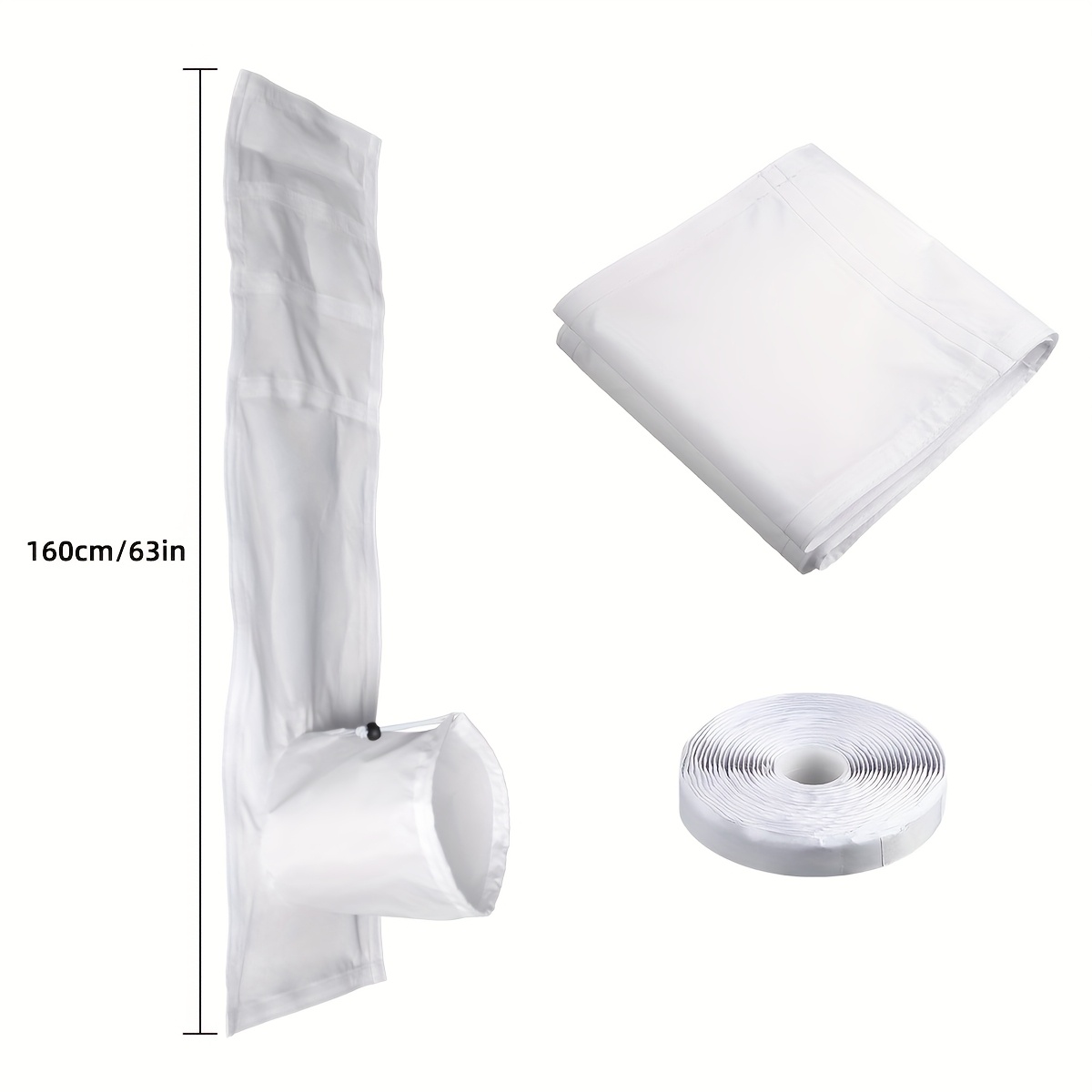 TEMU Kit de jointoiement de fenêtre pour climatiseur portable amélioré, effet de jointoiement pour climatiseur portable et séchoir à tambour, de