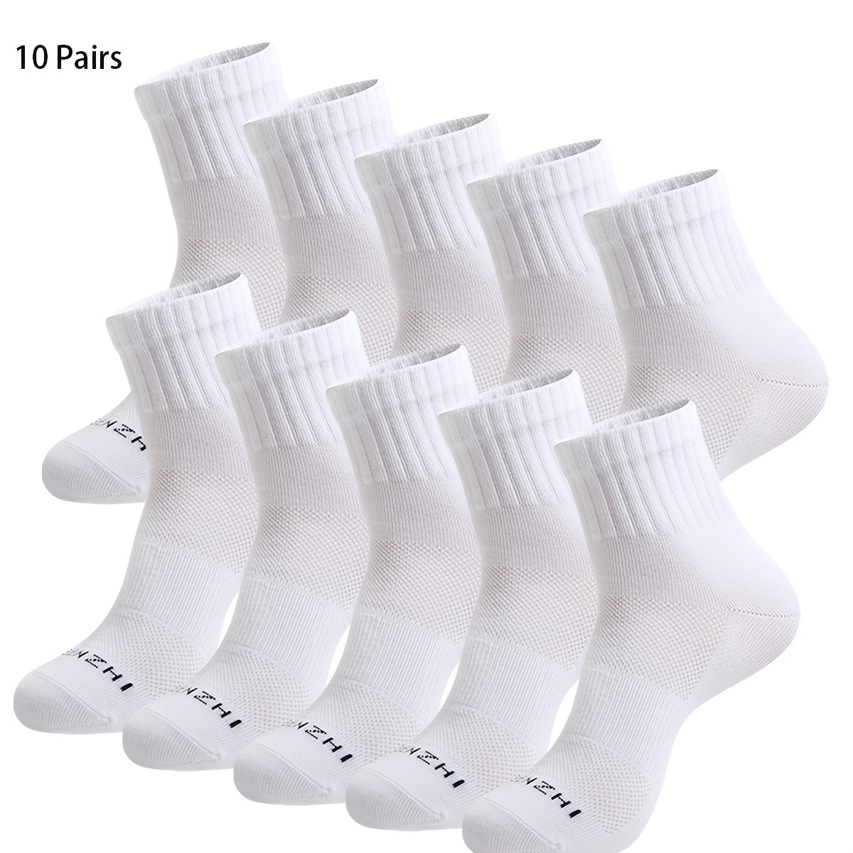 E-shop 10 Paar Schnelltrocknende, atmungsaktive Kurzsocken für Damen und Herren, für Freizeit, Sport, Laufen, , Socken