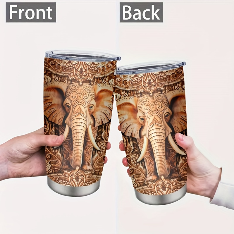 

20oz Elephant-themed Stainless Steel Insulated - Travel Mug For , Ideal Birthday Or Christmas Gift