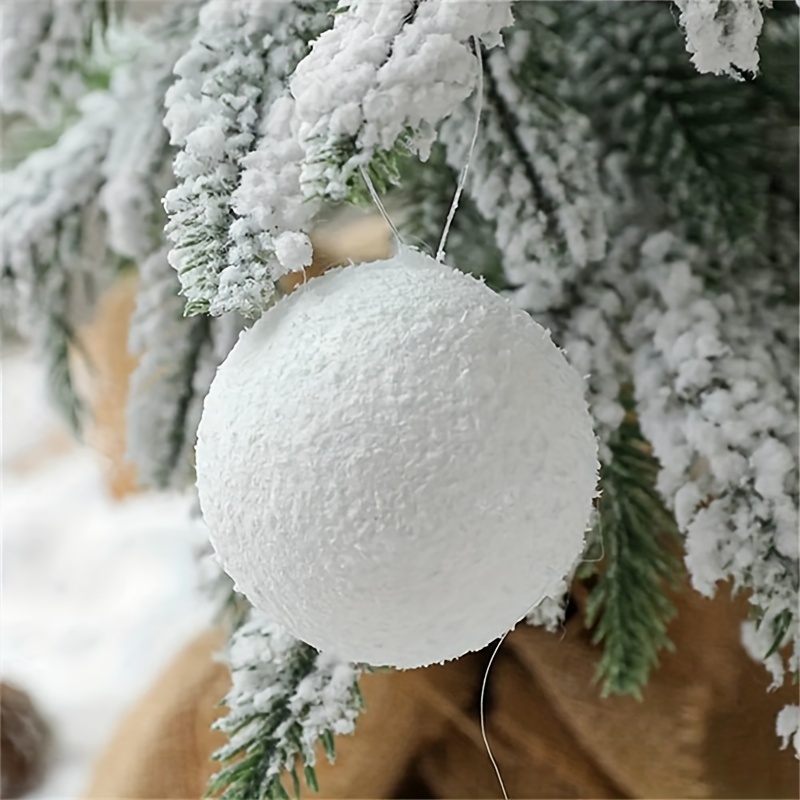

12pcs Elegant White Christmas Ornaments - Tree, Wedding & Holiday Party Decorations