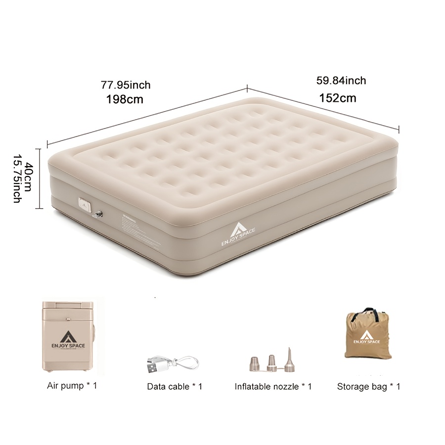 TEMU 1-piece Outdoor Inflatable Air Mattress Sleeping Pad, Inflatable Camping Mat For Tents, Camping, And Home Use, Self-inflating Floor Mattress