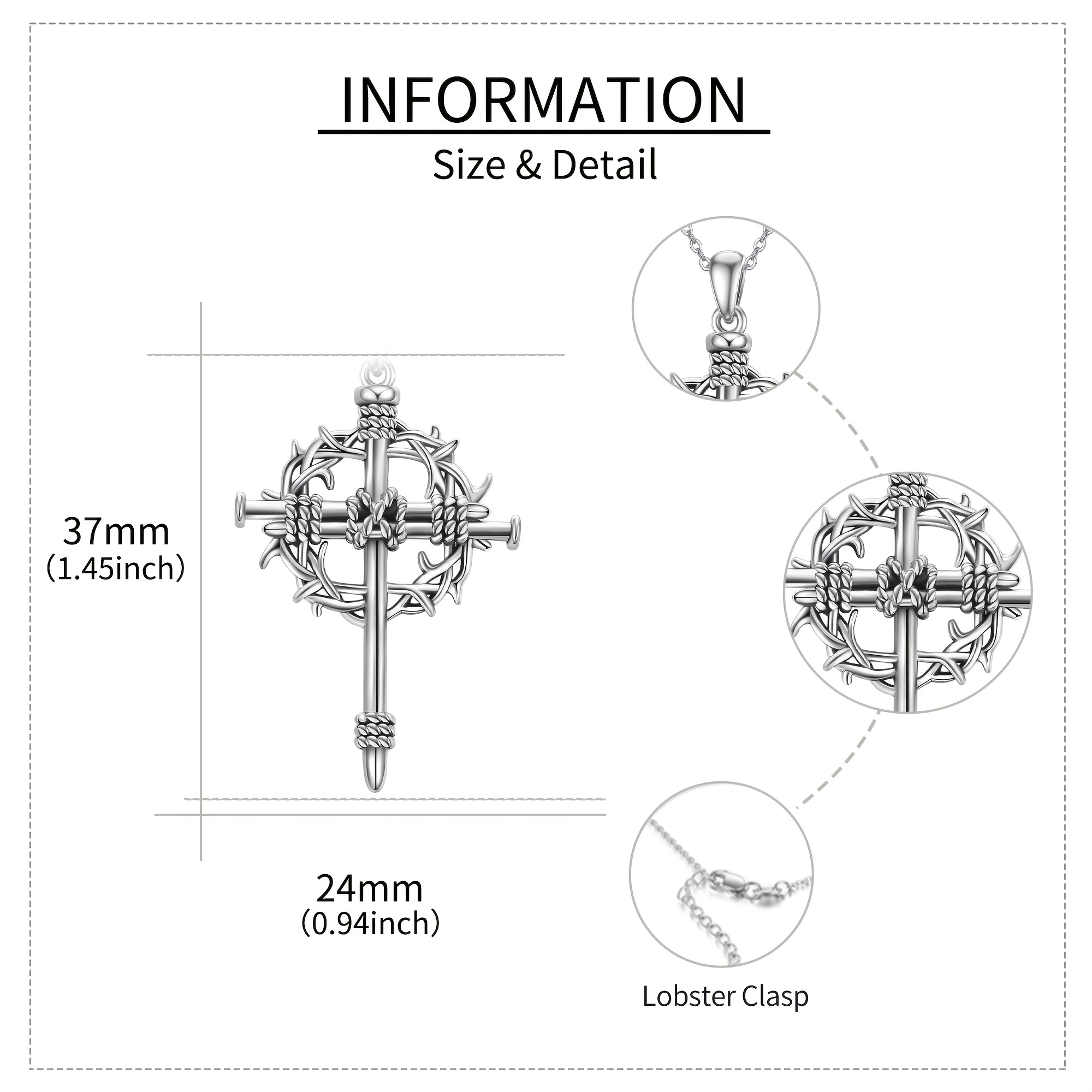 Stylish Presentation of Nail Cross Necklace