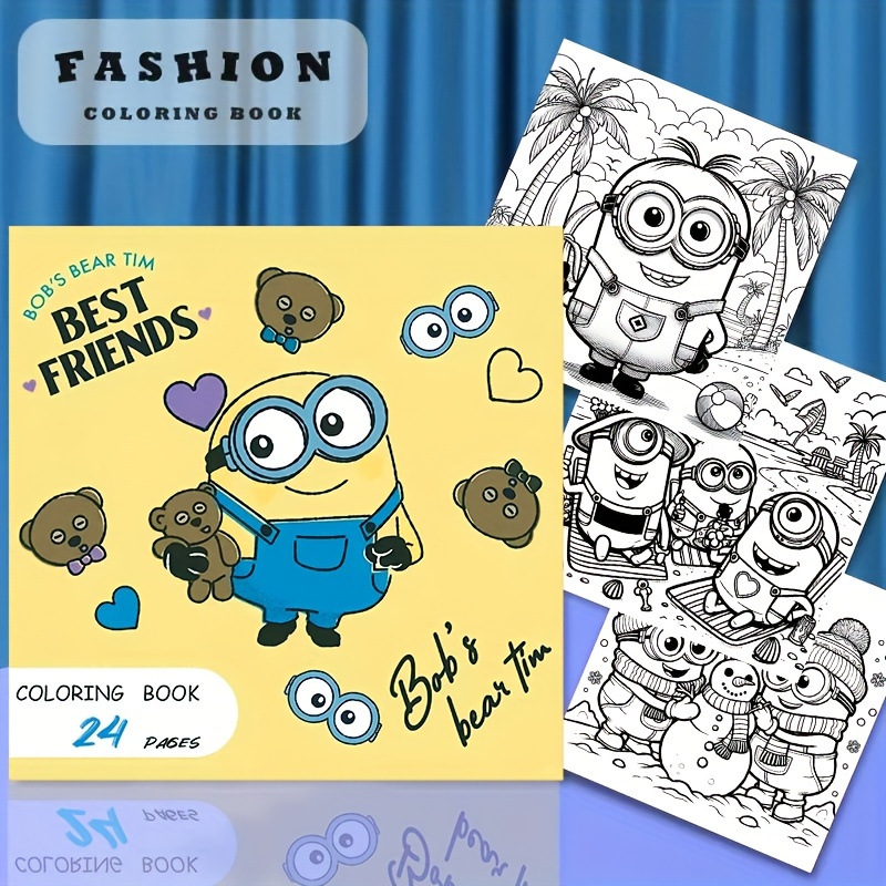 

Minions Coloring Book - 24 , Christmas, Halloween, New Year & Birthday Gifts | Ideal , Family, And