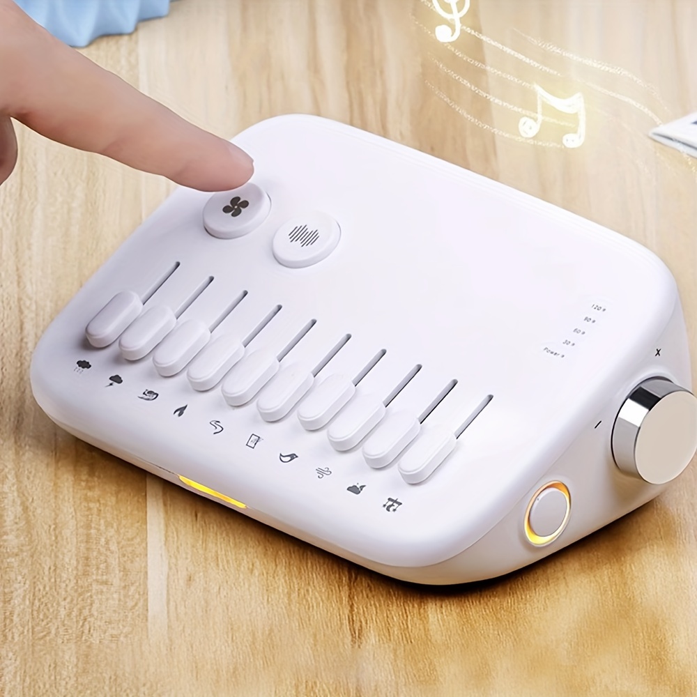 TEMU 1 Piece Of A White Noise Device, A Sleep Sound Generator Featuring 10 Calming , Compact And Portable, With Noise Cancellation And A Breathing Light