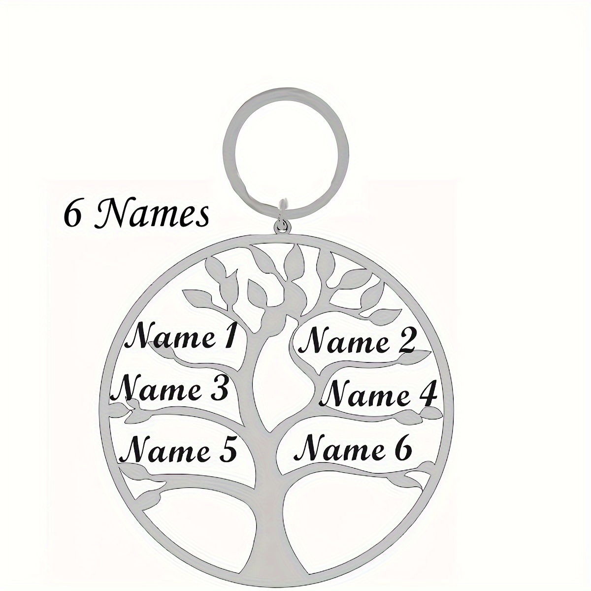 TEMU Custom Keychain For Men With Multiple Names, Featuring A And Leaf Design, Perfect For Father's Day And Birthdays