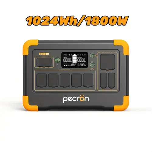 e1000lfp 1024wh 1800w portable power station with battery heating intelligence battery temp manasynthetic gemstoneent 12 output options fast charging solar power station ups backup bms lifepo4 battery for home emergency camping travel off grid