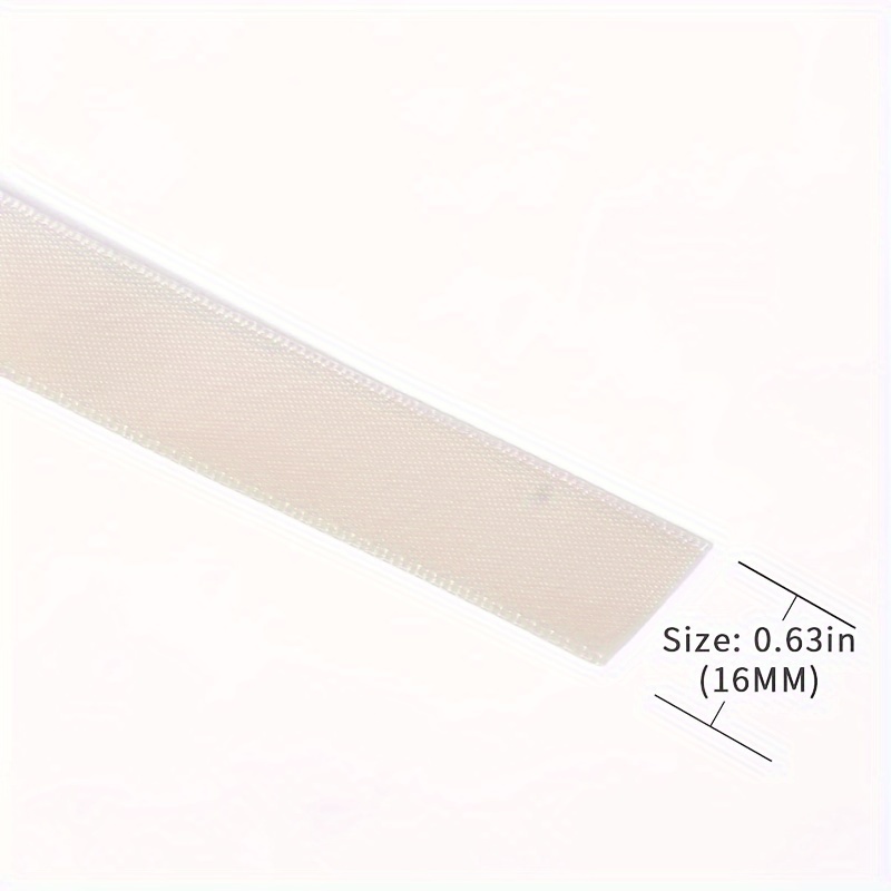 Image of 1 Set,cream Solid Double Faced Satin Ribbon (0.63 Inch*10 Yards), Gift Wrapping, Crafts, Bow Making, Flower Bouquet, Wedding Decor, Hair Accessories