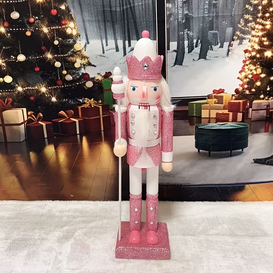 TEMU . 30cm 12 Zoll Thanksgiving Weihnachten Valentinstag Heimkalender Nussknacker Ornament, Statue Ornament, Wohnzimmer Ornament, Küche Ornament,