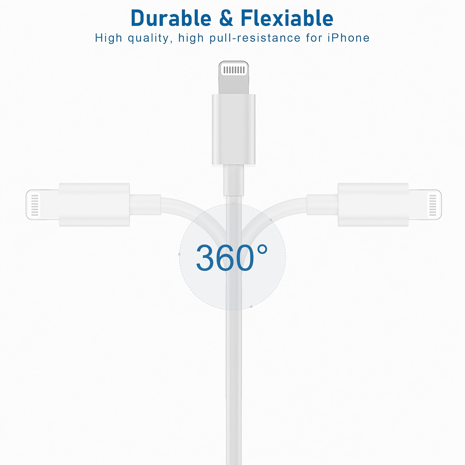 1pc/3pcs for iPhone charger cable lightning data cable, original 100.58/201.17/304.8cm USB A charging cable suitable for iPhone 13 12 11 Mini Pro XR Xs Max X SE 8 7 6 Plus for ipad iPod for airpods - White, Lightning to USB Adapter, Lightning Charging Cable, Fast Charging Cable, Device Charging, Compact Connector, Tanglefree Wire, Reinforced Connector, Highquality Wire, Fast Charging Wire, Gadget Lovers, Mobile Accessories, Portable Accessory, Lightweight Wire, Ofc Cable Construction, Durable