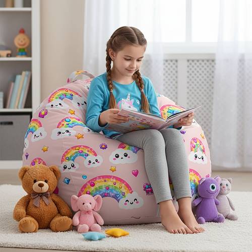 sparkling bag chair cover an ideal plush sto ge solution for children girls and boys sturdy easy to clean featuring a zipper and handle for ar nging stuffed animals and room deco tion perfect g