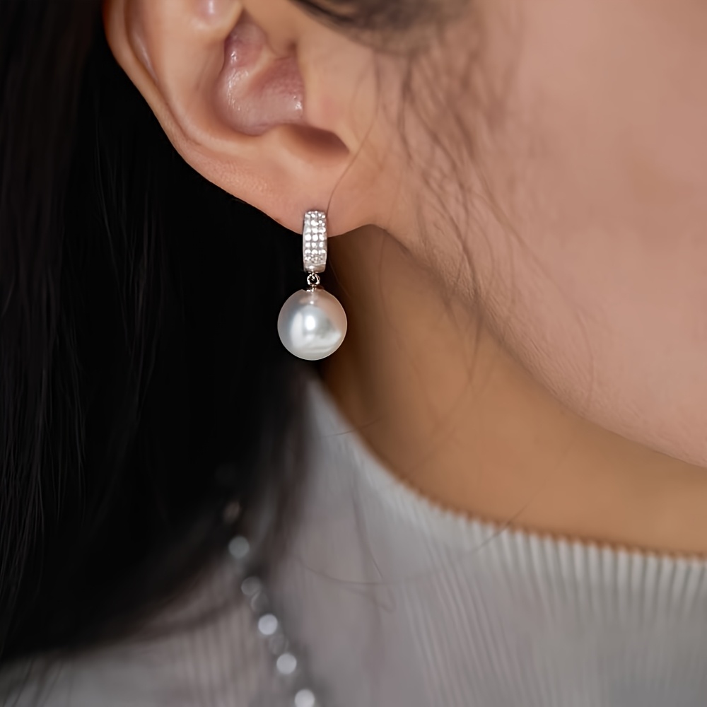 Women's Bohemian Large Zirconia Hoop Dangle Earrings