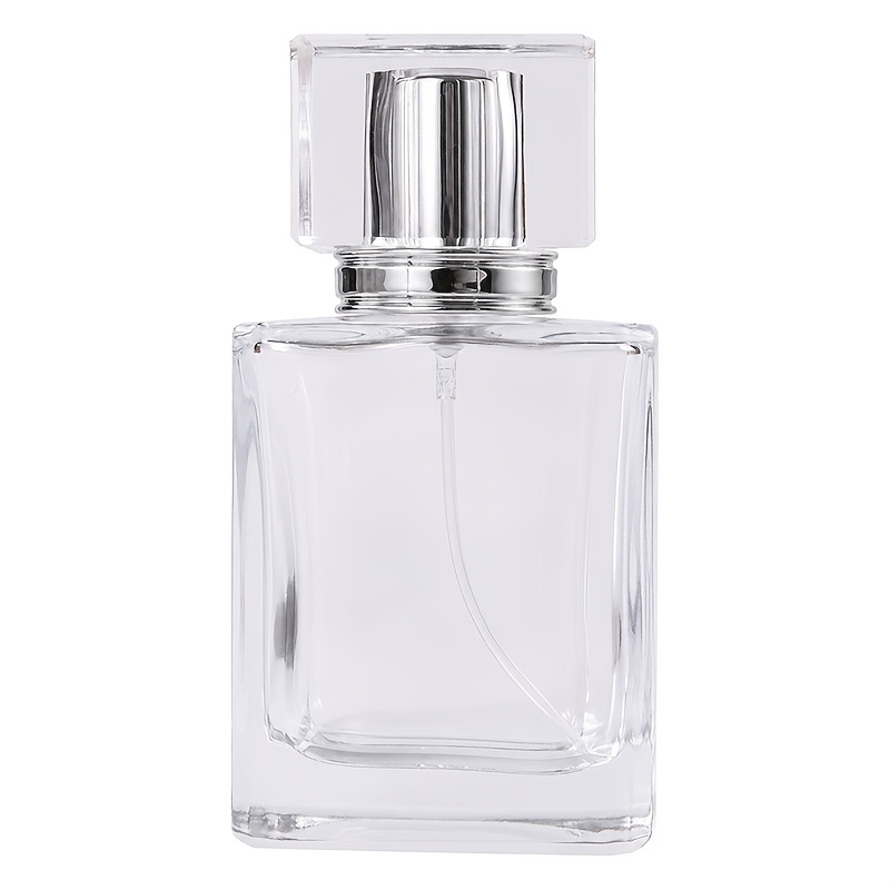 TEMU Frasco de vidrio transparente de para dispensar perfumes, botella vacía de repuesto para viaje, cosméticos portátiles de gran capacidad de 50 ml