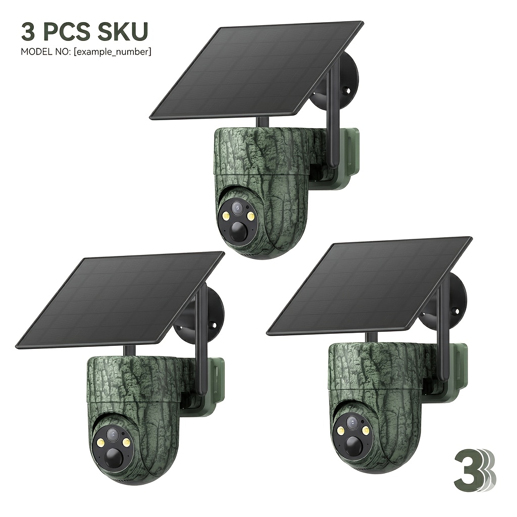 TEMU Wireless 4g Outdoor Security Camera With Built-in Sim - Solar Charging, 10400mah Battery, 2-way Audio And Real-time Alerts For Farm/hunting