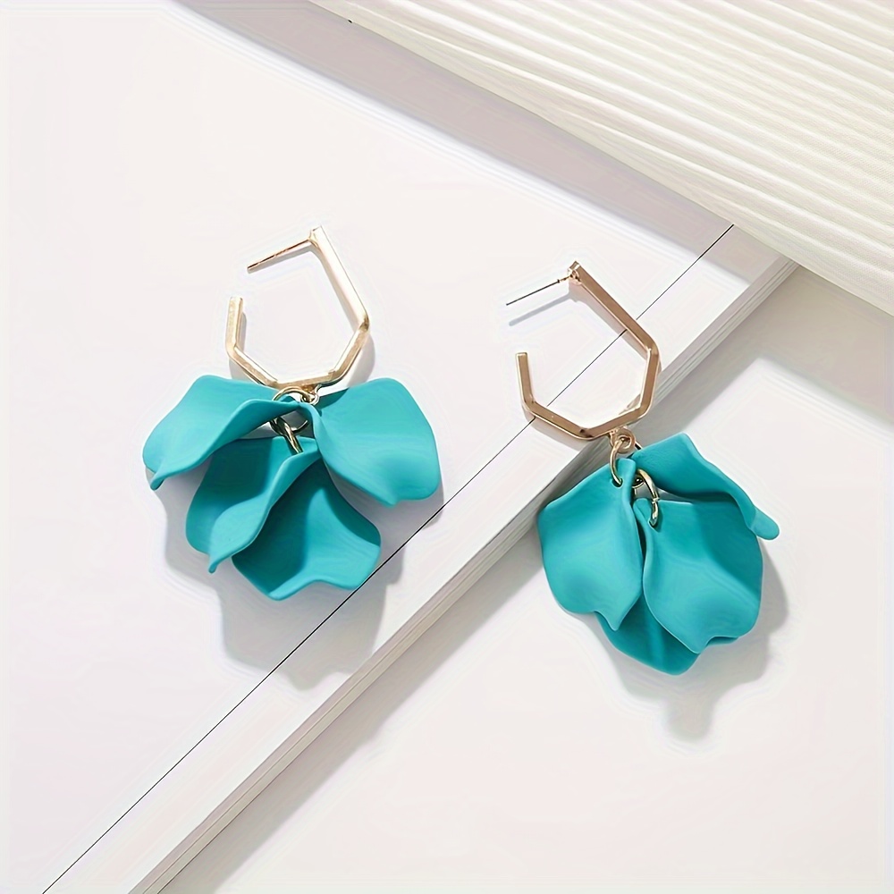 Classic Colorful Rose Petal Earrings - Party Accessory & Gift Idea