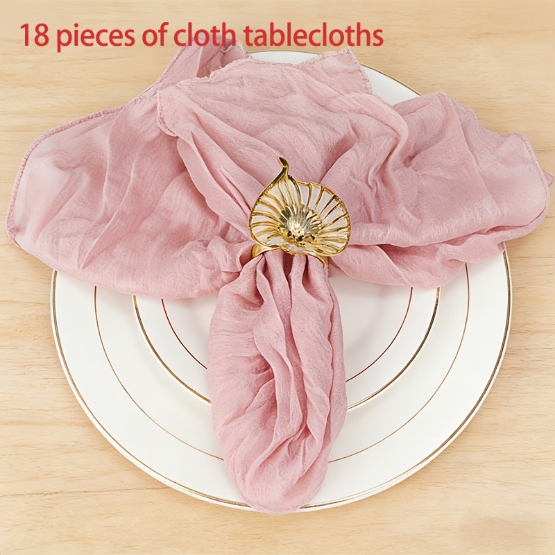 TEMU Lot de 18 nappes et serviettes de table - 50 cm x 50 cm, lavables, douces et de haute qualité, parfaites pour nappes, adaptées aux dîners de