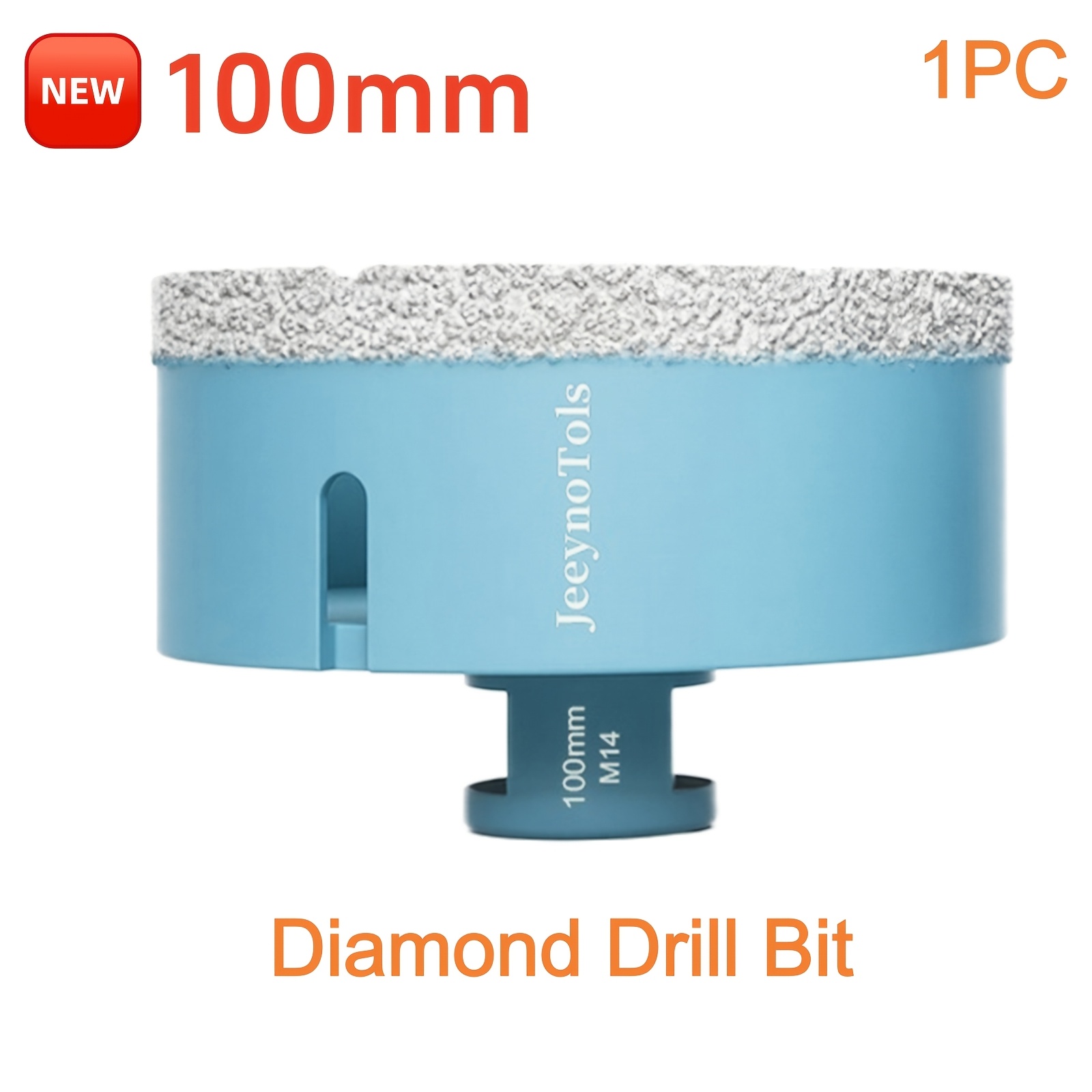 E-shop 100 mm Trocken-Diamantbohrer, langlebig & hochwertiger, einfaches Trocken-/Nass-Kernbohren mit M14-Gewinde für Heimwerker & professionellen