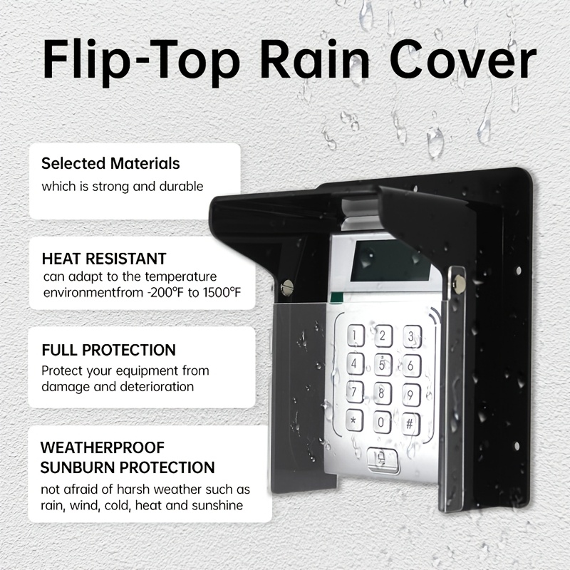 Clear Flip Cap Doorbell Rain Cover for Weatherproof Protection