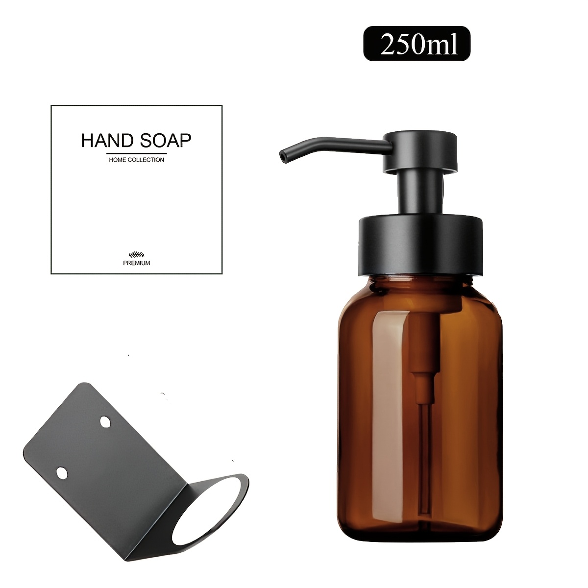 Image of Wall Mounted Hand Foaming Dispenser, Pump Dispenser For Liquid Soap, Wall Decoration Hand Press Foam Hand Dispenser, 250/500ml