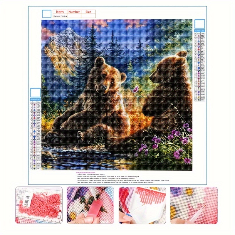 

Complete 5d Diamond Painting Kit - Animal Design, Full Drill Round Rhinestones With Tools, Diy Mosaic Craft Wall Art, Perfect For Beginners, Frameless Home Decor Gift, 11.8x11.8 Inches