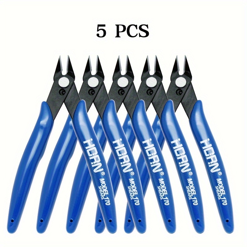 

2/5/10pcs 5-inch Wire Set Of 10 - Precision Flush Cutter Pliers, Steel, Rust-resistant, Micro Side Cutting Nippers For Electronics, Zip Ties, Crafts, Model Kits