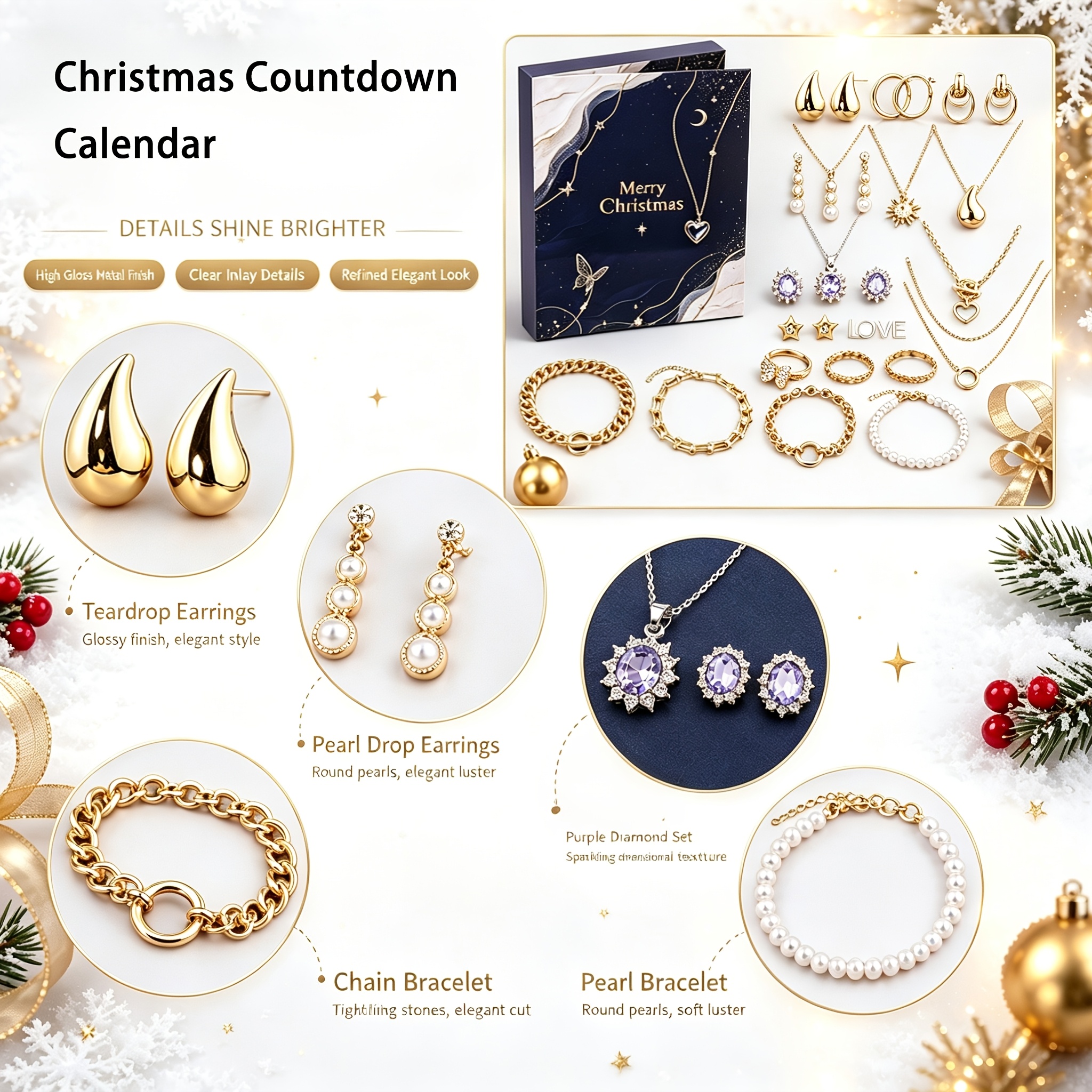 Christmas Countdown Calendar Gift, Holiday Countdown