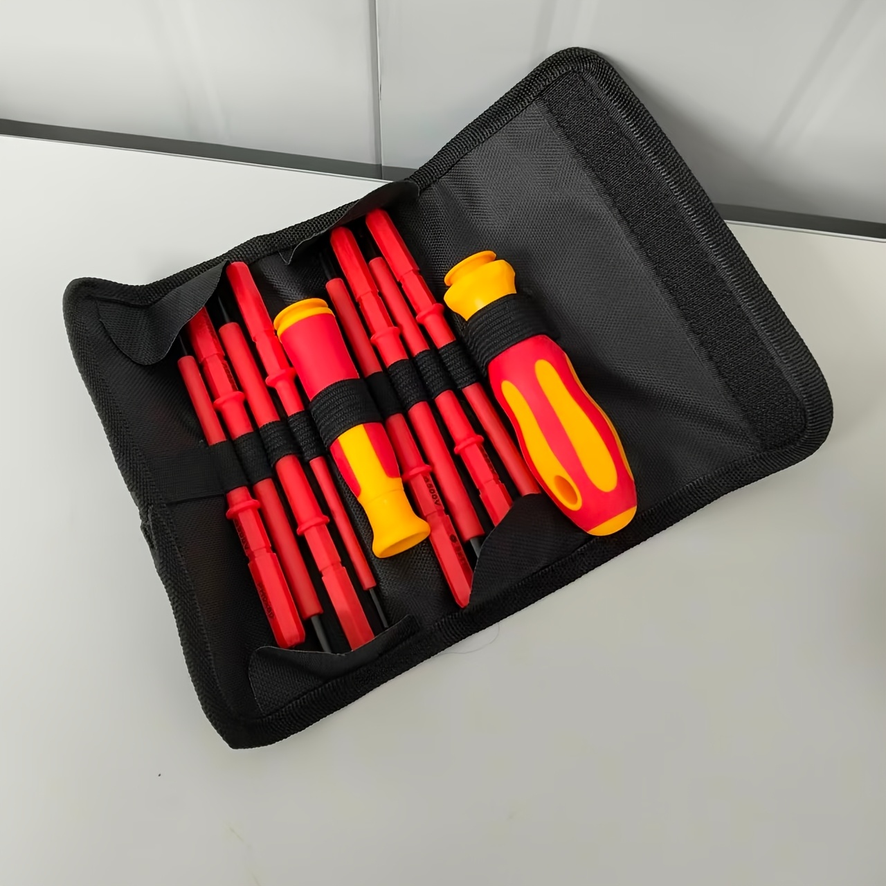 10pcs Screwdriver Set With Durable Red And Black Handles - Including Torx, Cross, Slotted And More - Perfect For Home Improvement And Industrial - Comfortable Grip And Use, Precision Screwdriver Set