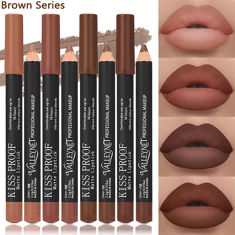 4pcs lip liner lipstick combo set multi purpose pigmented lip pencils long lasting   matte creamy end travel size makeup kit for   fuller lips