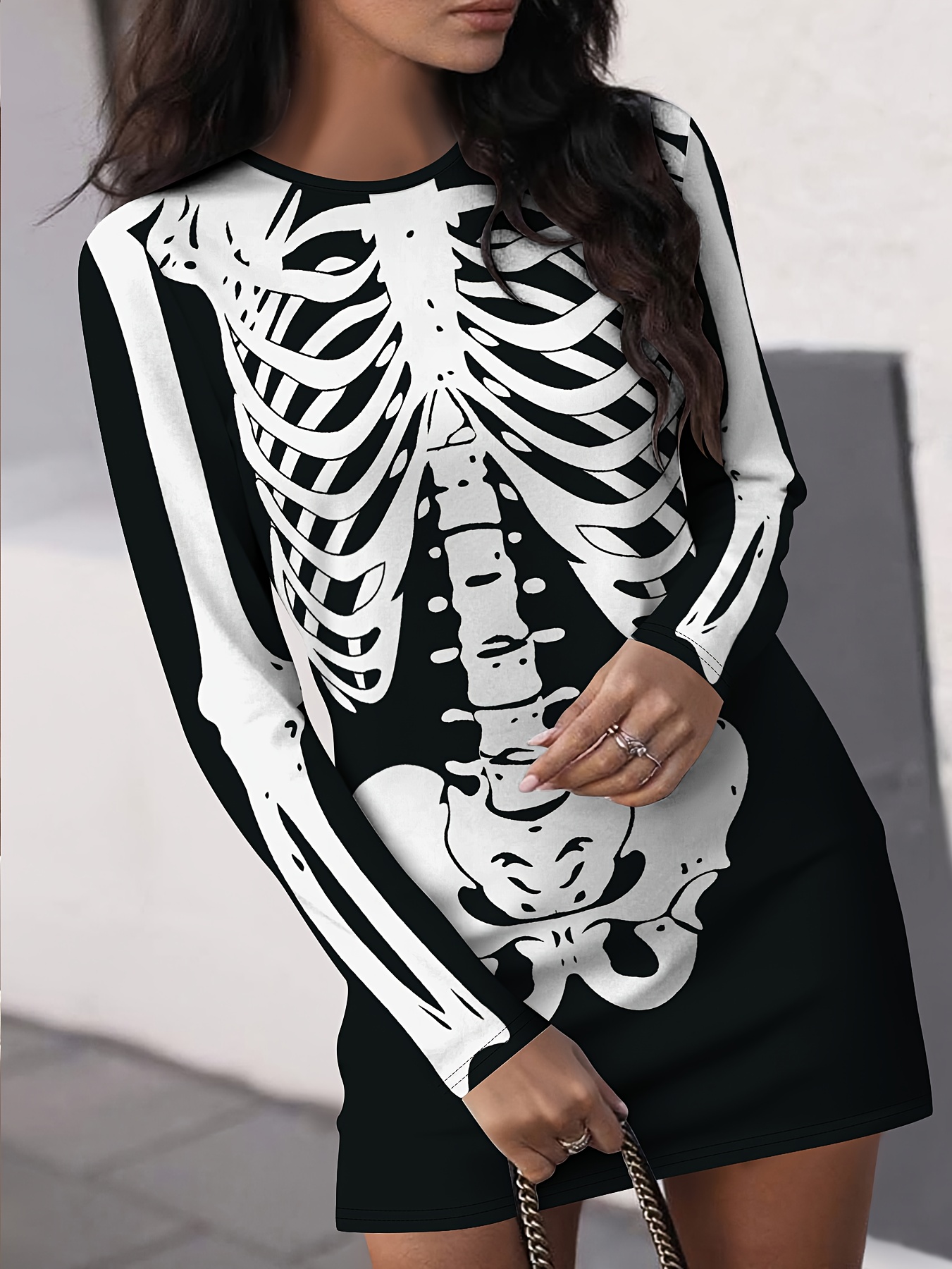 princess polly baby blue dress Women's Skeleton Dress With Clip Leggings main image 0