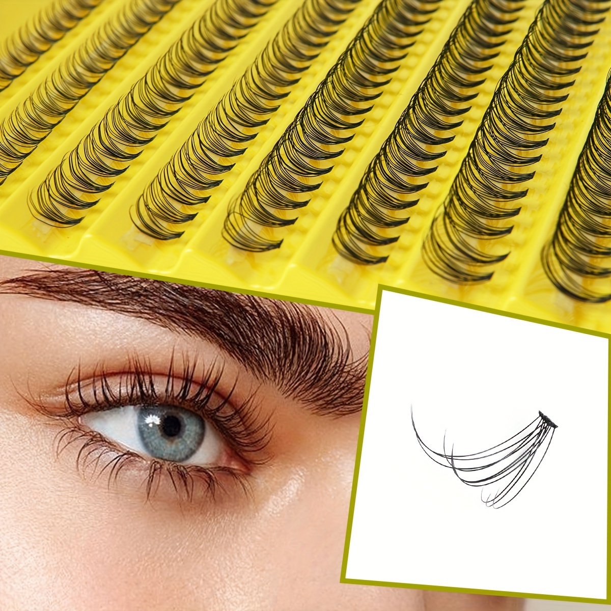 

200 Of 9-16mm Diy Eyelashes For -grafting Suitable Diy False Eyelashes Mixed Length 3d And Long Reusable False Eyelashes