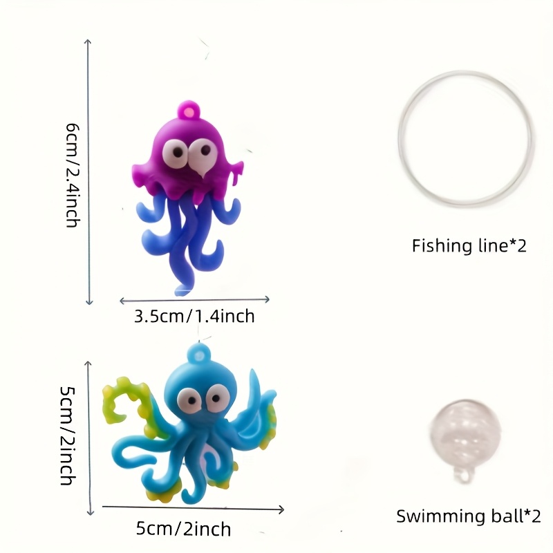 2pcs Resin Aquarium Decorations - Floating Fish Ornaments, Water Garden Scenery, Pet-friendly Pc Material, Home Aquarium Decor Theme Characters