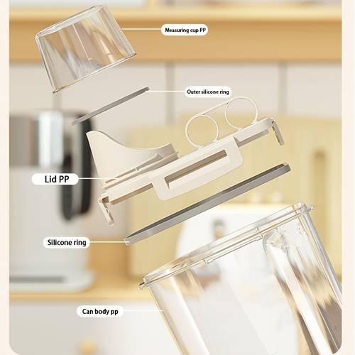 2 5l grain organizer rice bucket storage canister storage jar storage jar for food storage moisture and insect resistant transparent stackable kitchen storage set multi scene storage
