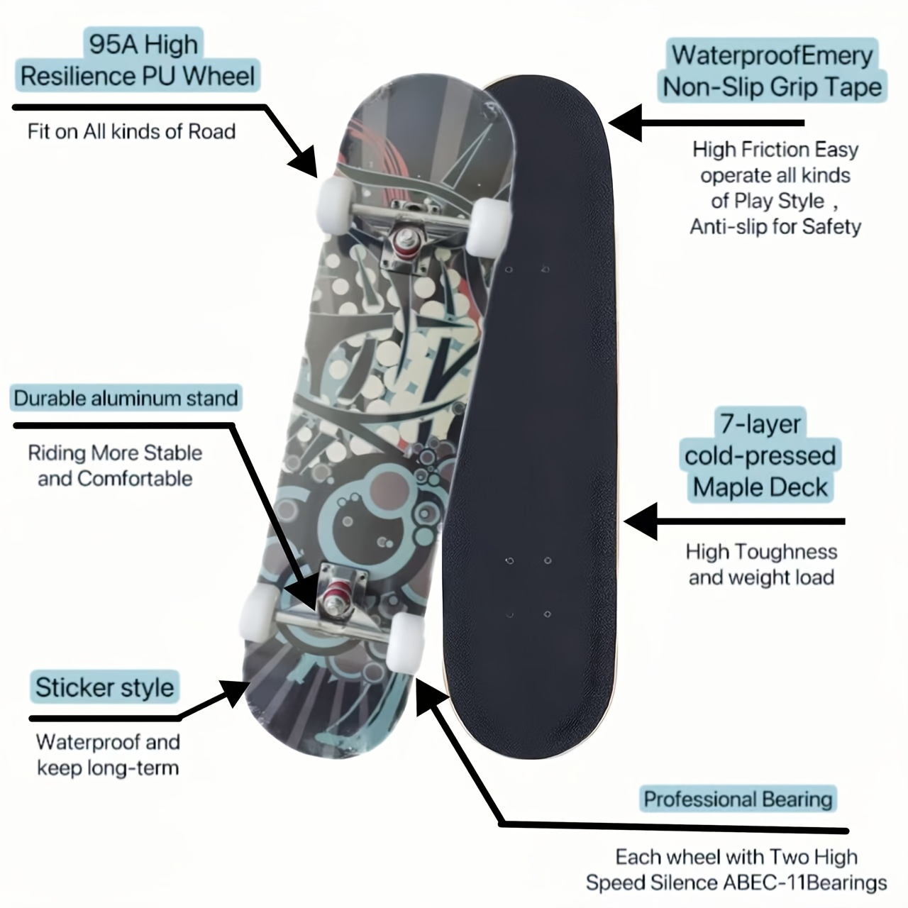 tabla skate placa cintura madera 3108 principiantes Temu Guatemala