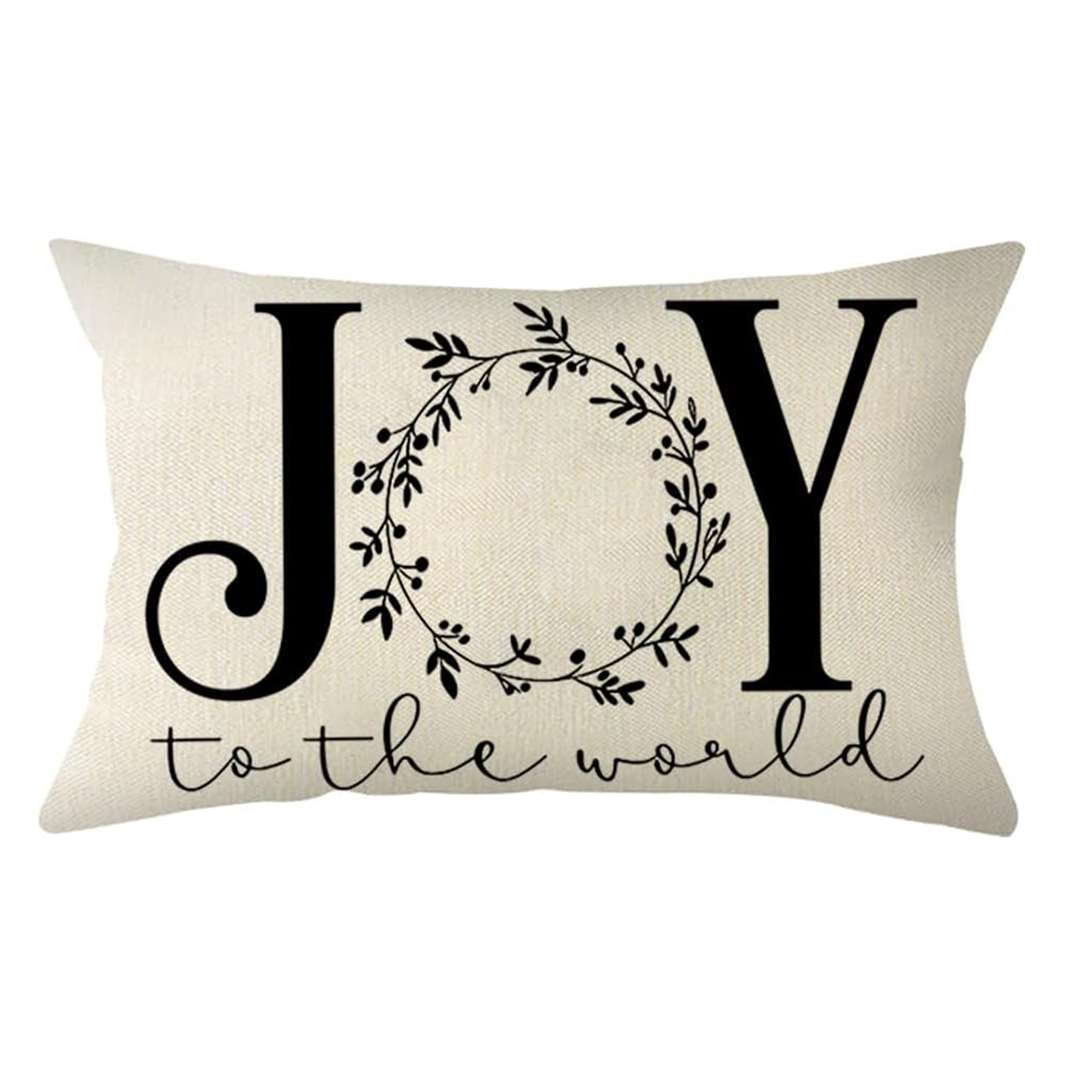 

Christmas Throw Pillow Cover - 12x20 Inch, Farmhouse Holiday Design, , Zip Closure, Machine Washable For Sofa & Couch Decor