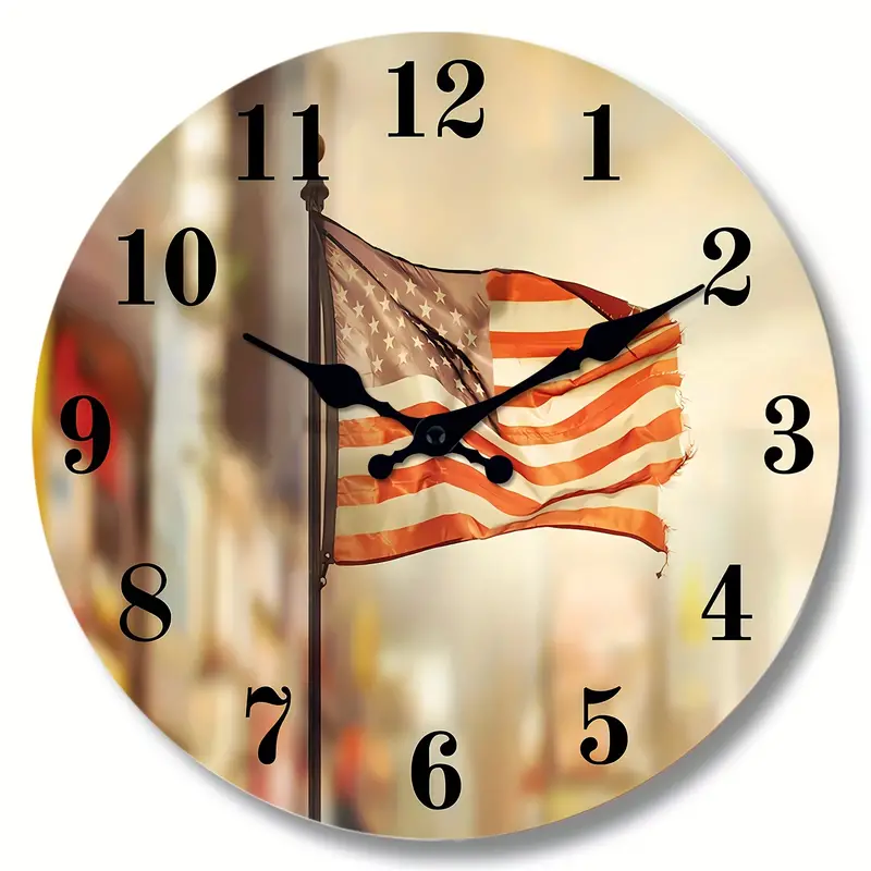 1 Reloj Pared Madera, Diseño Bandera Americana, Reloj Decorativo Silencioso  Redondo Pilas, Adecuado Patio Aire Libre, Yate, Cocina, Dormitorio, Hogar,  Decoración Oficina (sin Batería) - Hogar Cocina - Temu Chile