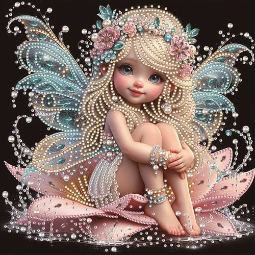 a set of fairy tale style diamond painting set handmade crafts partially inlaid with irregular diamonds suitable for beginners as handmade gifts
