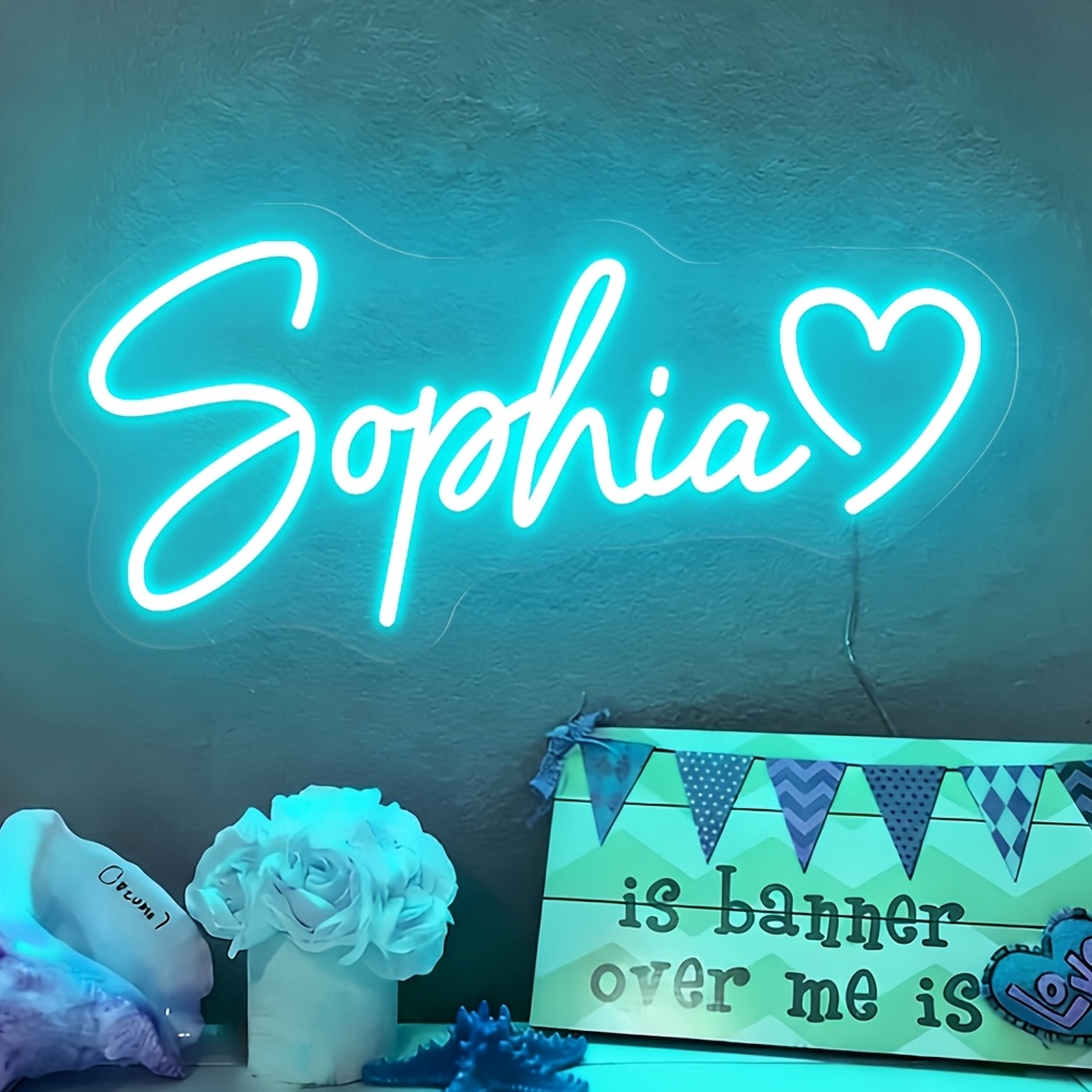 TEMU Custom Led Neon Customized For The Wedding Bar Business Luminous Name Logo, Personalized Neon Is Suitable For Activities Birthday Gifts,