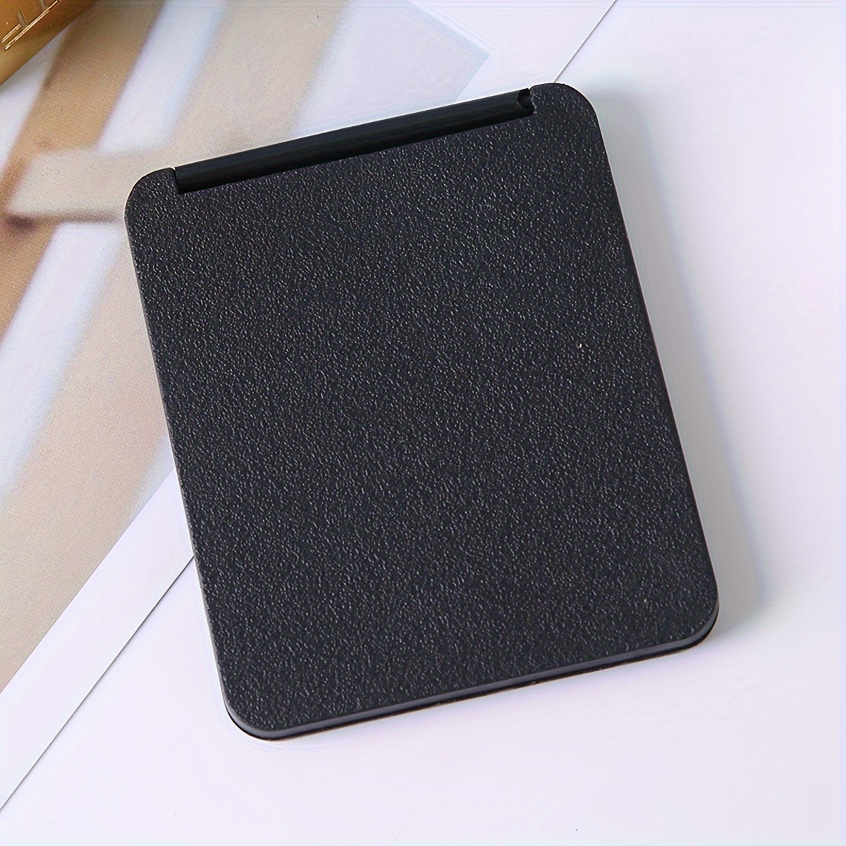 TEMU Portable Folding Handheld Mirror Made Of Plastic, Ideal For Carrying Around, Perfect For Makeup, Suitable For Female Students In Dormitories