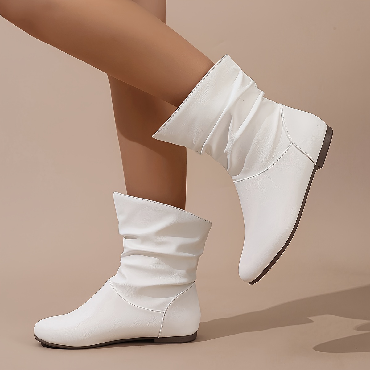 Flat white booties best sale