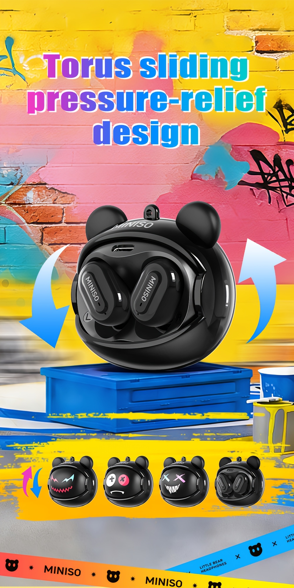 Écouteurs Intelligents de Traduction | Écouteurs Sans Fil Bluetooth 6.0 | Traduction en Temps Réel par IA pour 134 Langues, Logiciel Gratuit à Vie | 40 Heures d'Autonomie, Double Mode pour Jeux et Musique | Charge Rapide Type-C, Design Portable avec Lanière, Masque Élégant à Changement de Visage