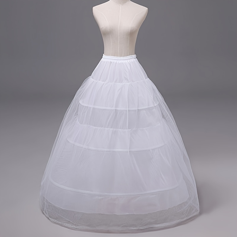 

Romantic 3 Steel Rings Petticoat Wedding Dress Chemise Elastic Waist Skirt Ball Gown Bustle Decorative Accessories
