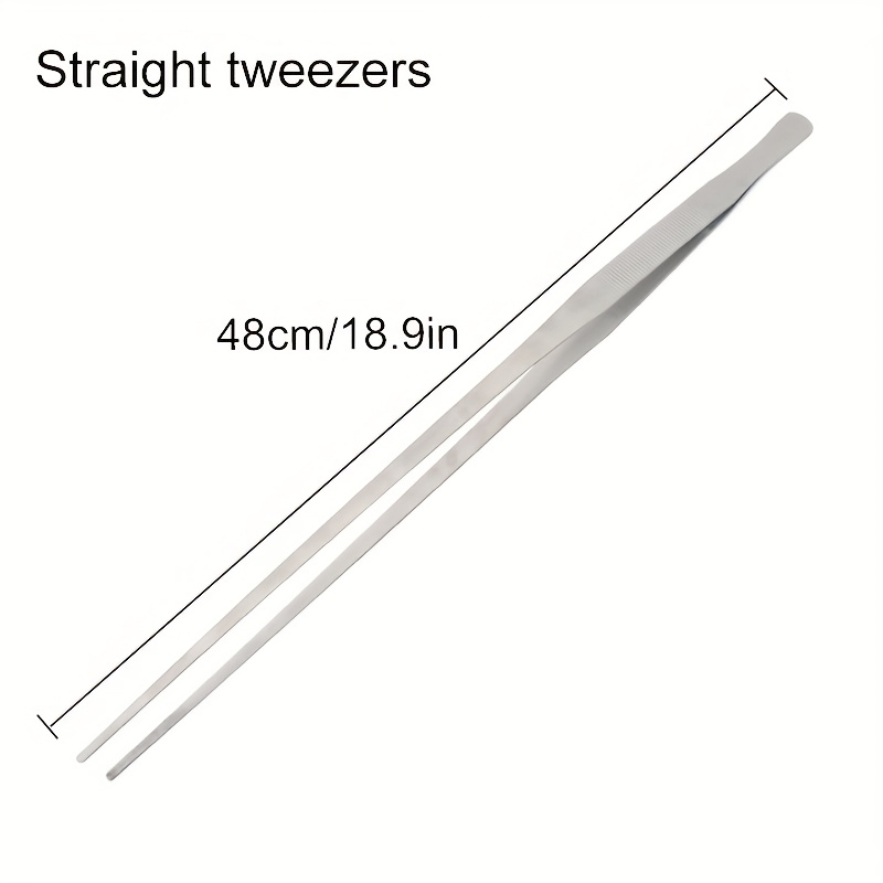 Aquarium Stainless Steel Tweezers Straight Curved Water Grass Aquatic Plants Clip Pliers Long Tweezers Fish Tank Cleaner Tools