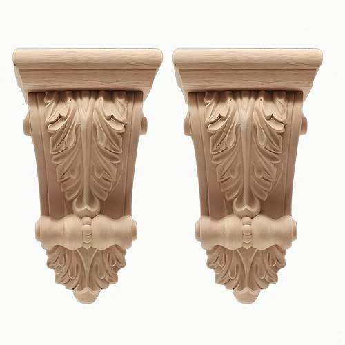 1pc french european carved wooden fireplace mantel decorative cabinet side column ornament orientation wooden bracket for home decor