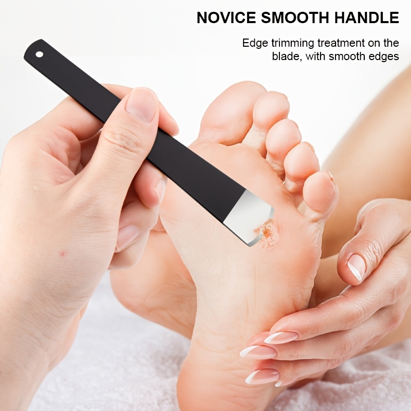 2pcs professional stainless steel   care set   beauty set with nail knife   sharpening keratin knife exfoliation metal   repair tool   suitable for home and hair salons