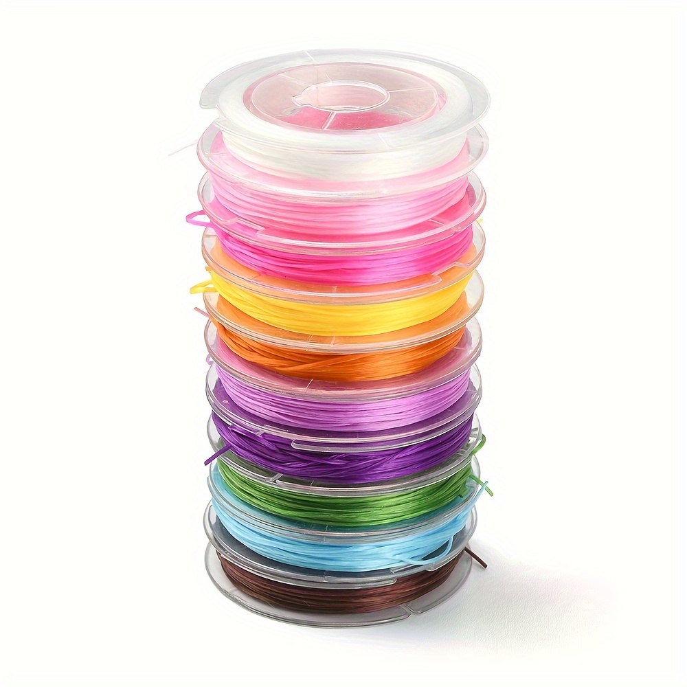 

10 Rolls Of 10 Colors Crystal Thread Beading Thread, About 9.14m Per Roll, Suitable For Bracelet And Necklace Making