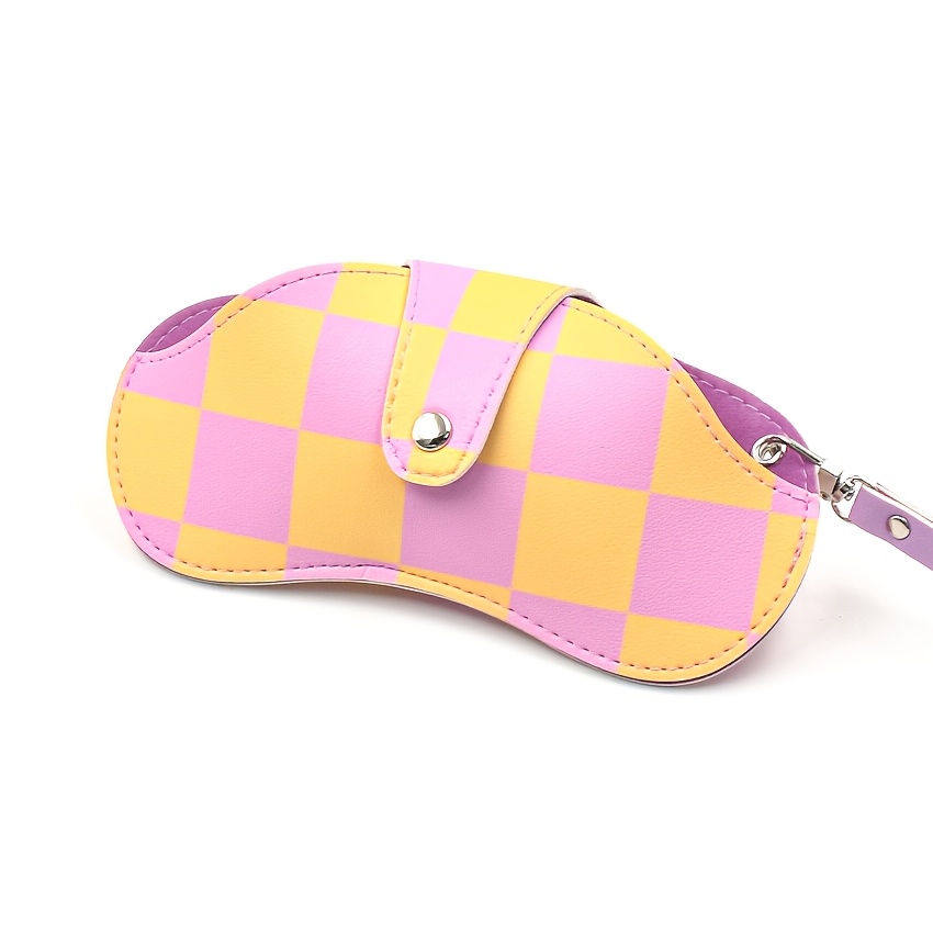 TEMU 1pc - Étui à lunettes imprimé style Slim, étui à lunettes portable, léger et souple, pochette de support pour lunettes