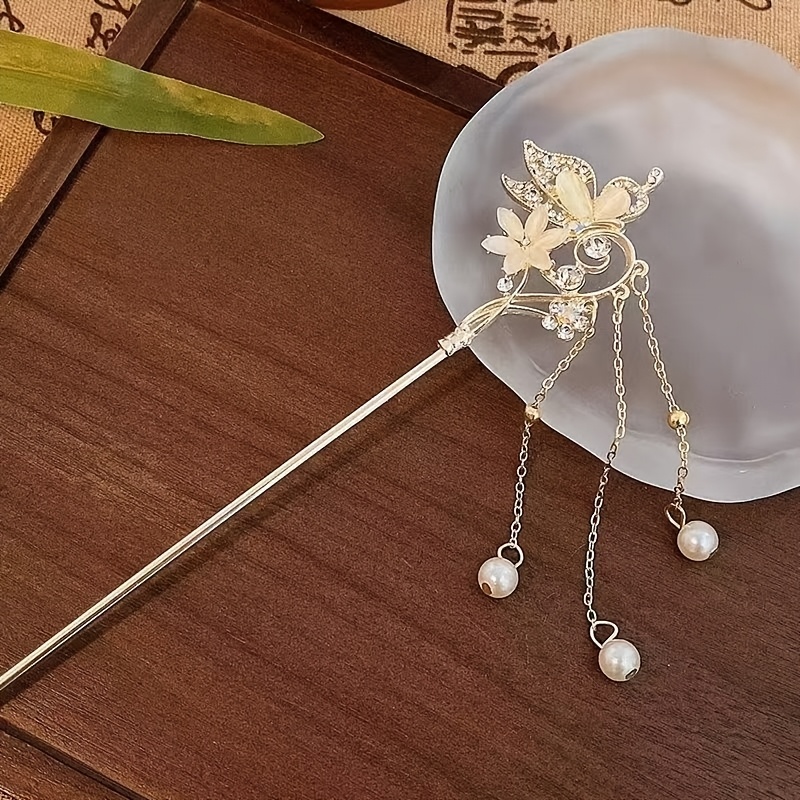 3pcs vintage style chinese hair sticks flower fan - Temu  display picture 3