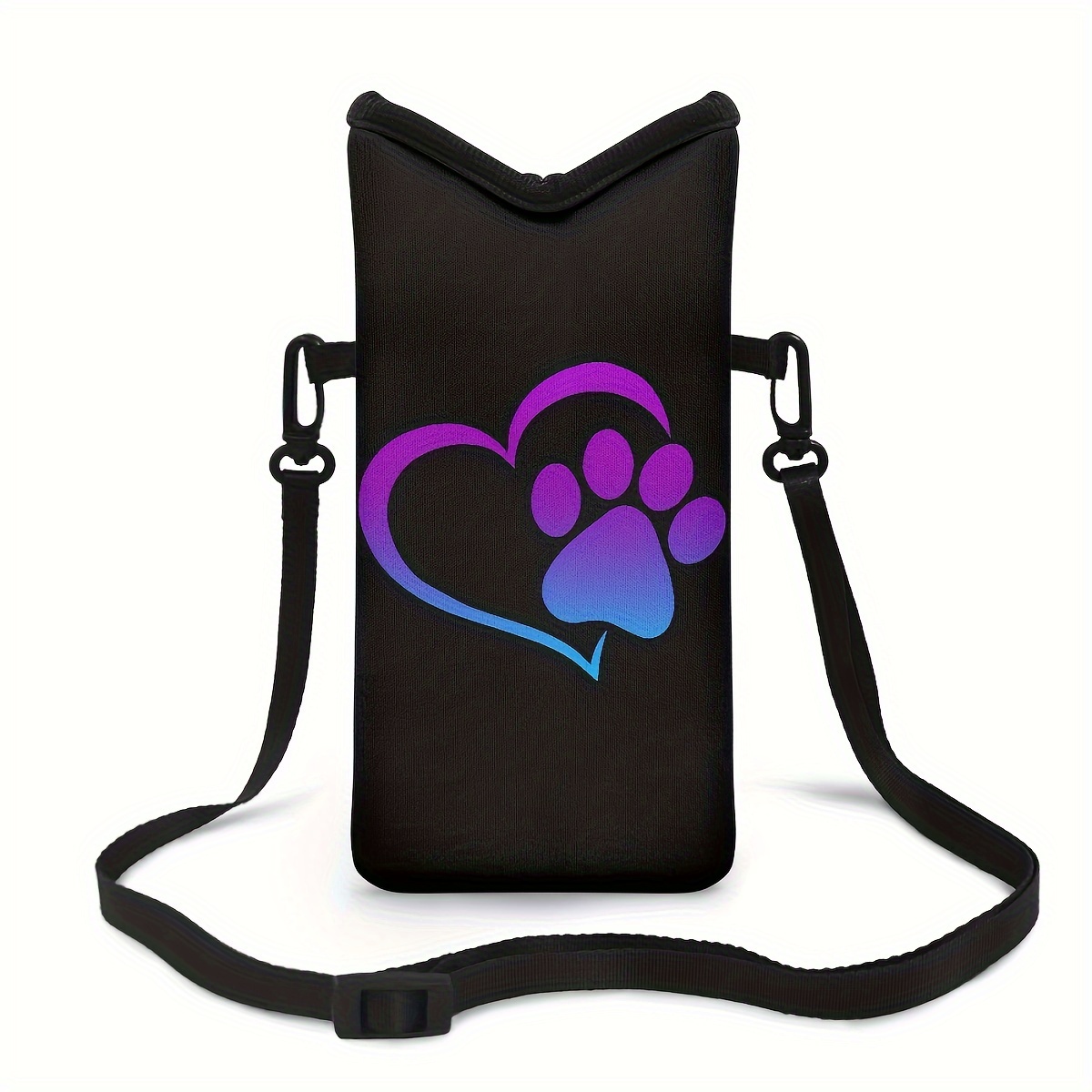 

Love And Dog Paw Print Women' Phone Crossbody Bag Portable Mini Small Item Storage Bag Multifunctional Coin Purse Casual Mobile Phone Bag