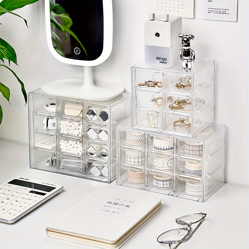 

Clear Acrylic Bead Organizer With Drawer - Desktop Jewelry Storage Box, &