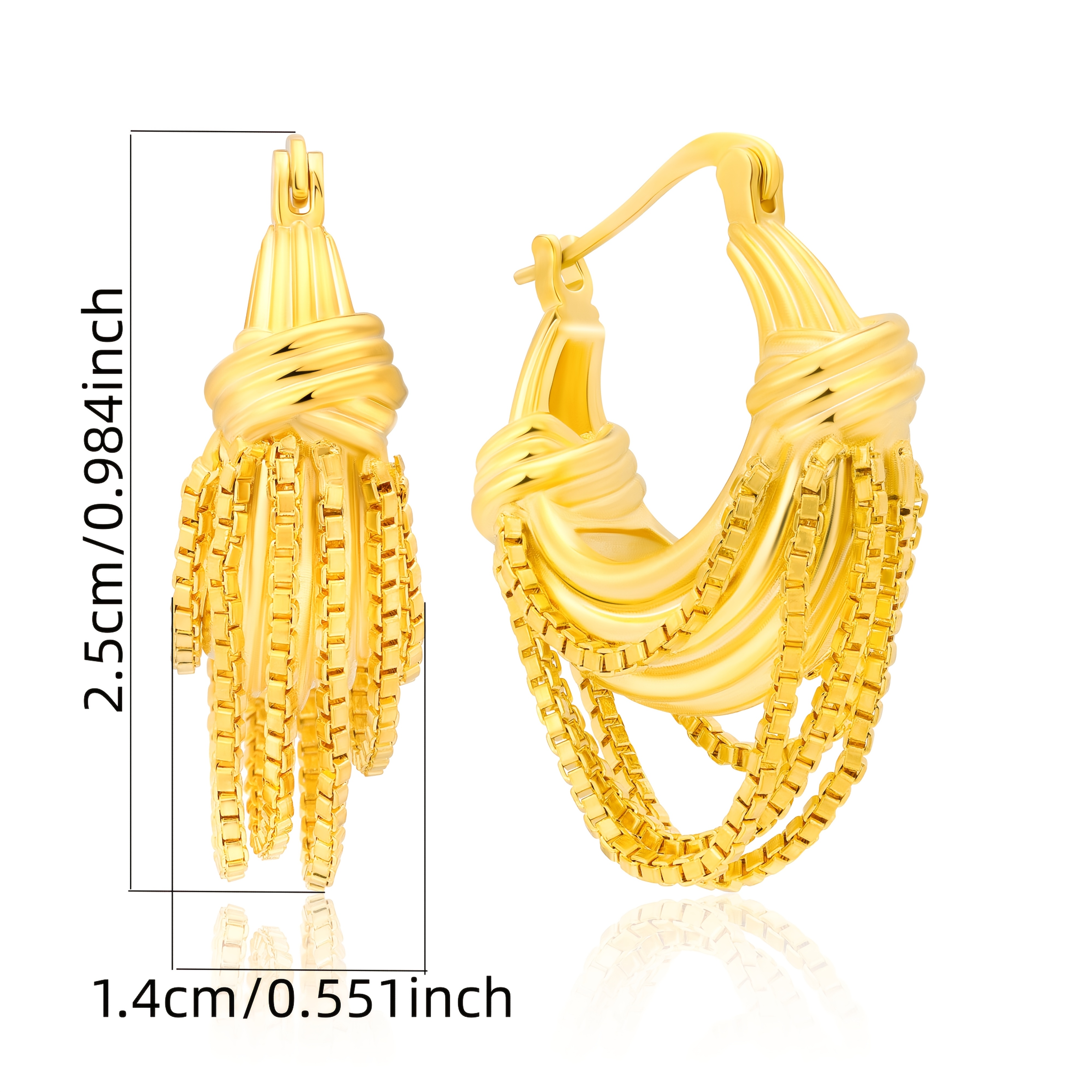 Image of 925 Tassel Stud Earrings High-end Luxury Women's Jewelry Elegant Sexy Fashion Trend Christmas Carnival Valentine's Day Holiday Gift Birthday Gift Free Exquisite Packaging Gift Box