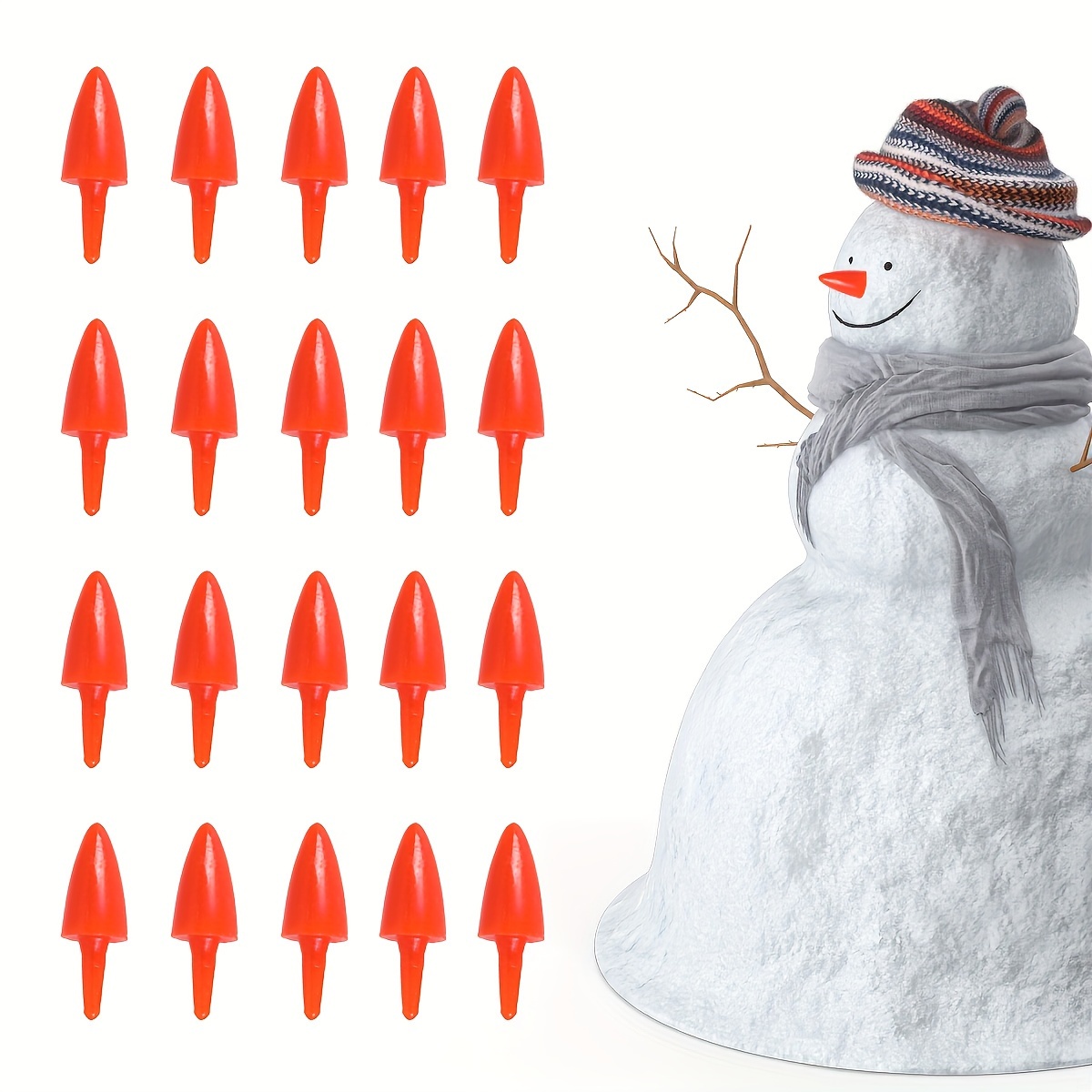 

20pcs Kit For Snowman - For Christmas, Halloween & Easter Decorations, No Needed